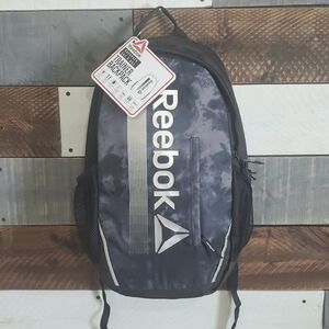 Reebok Trainer Black Gray Silver Tie Dye Backback Unisex NWT